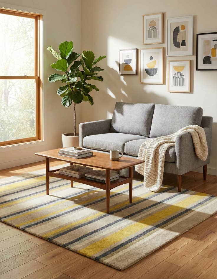 Detail image of 4' x 5' 6 Luna Wool Rug