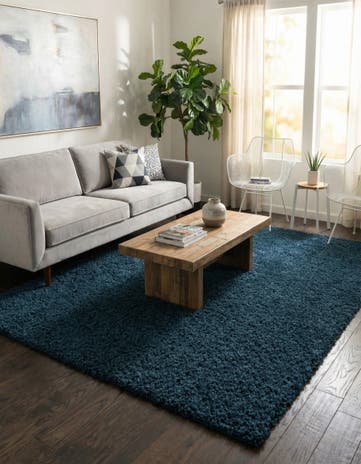10' x 13' Solid Shag Rug