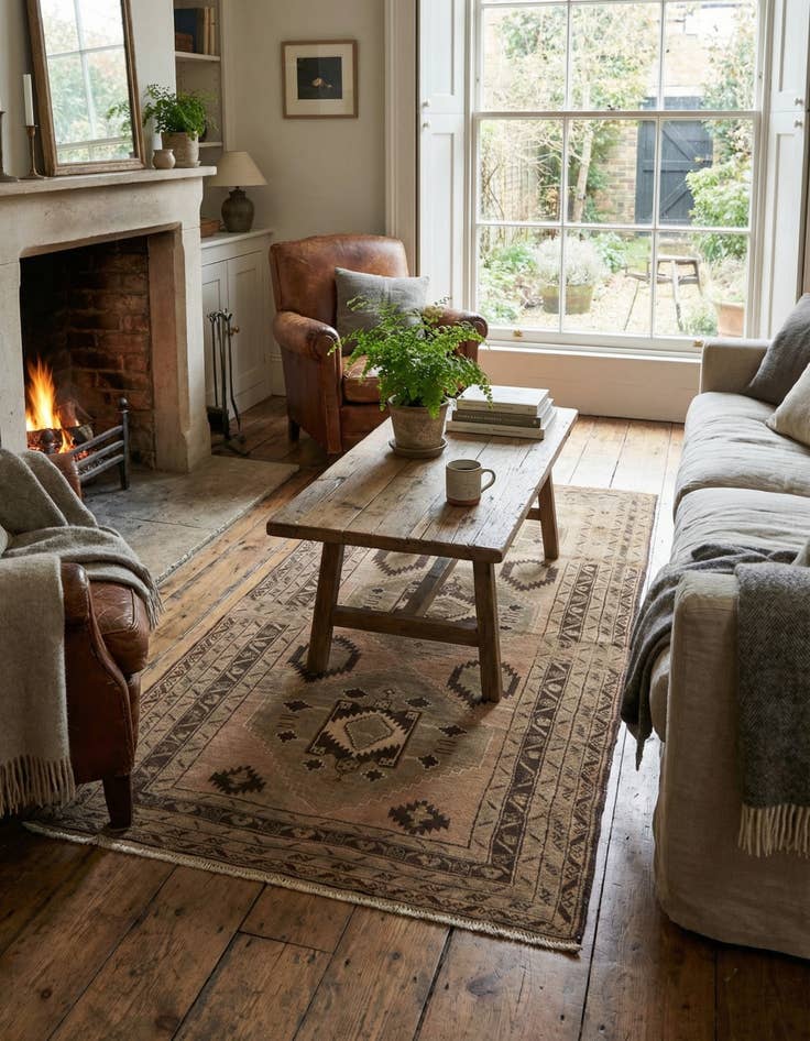 Detail image of 3' 7 x 7' 3  Hand Knotted Ultra Vintage Persian Wool Runner Rug