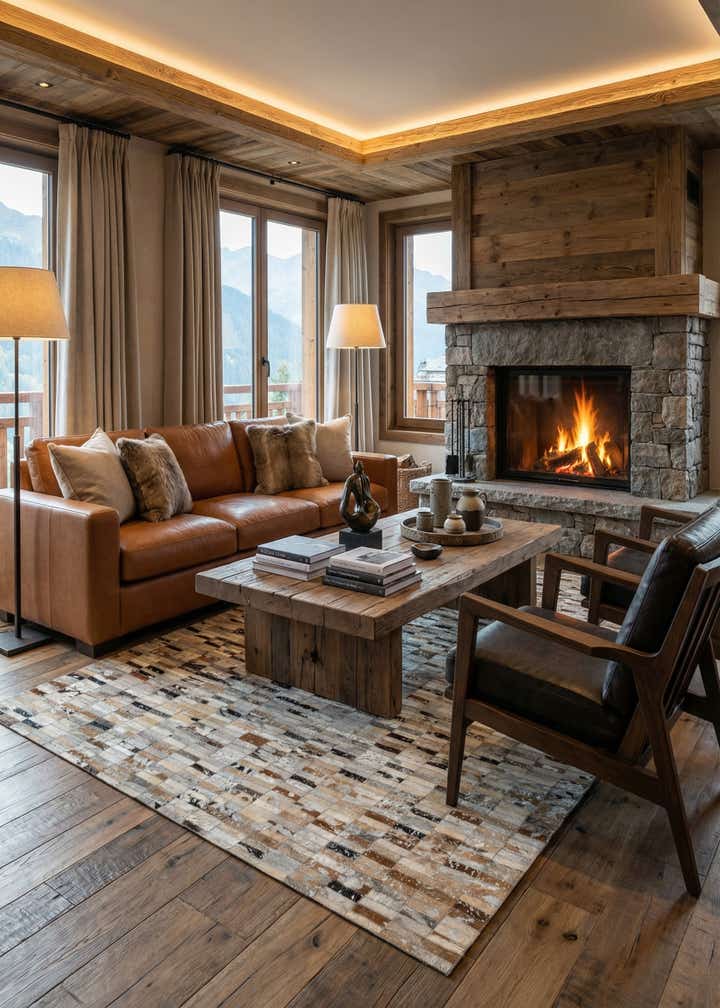 5' 1 x 8' Cowhide - Patchwork Rug