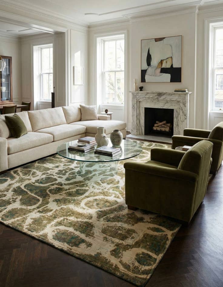 Detail image of 9' 3 x 12' 3  Hand Knotted Ultra Vintage Persian Wool Rug