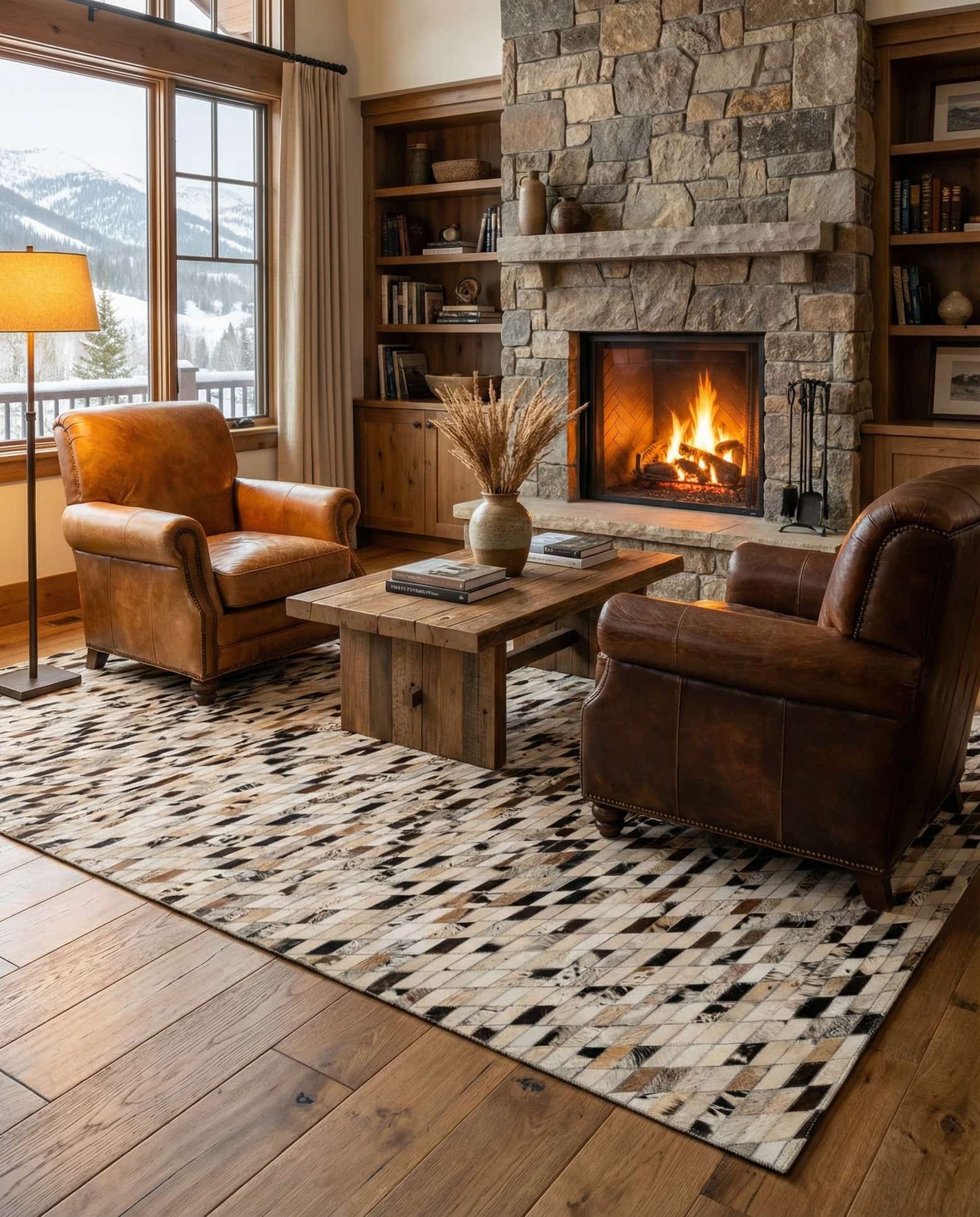 5' 1 x 7' 10 Cowhide - Patchwork Rug