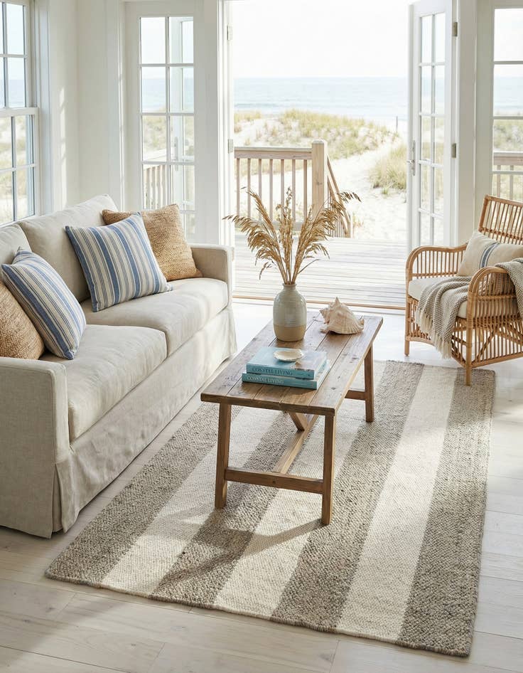 Detail image of  3' 1 x 5' 1  Hand Woven Jill Zarin Hamptons Rug