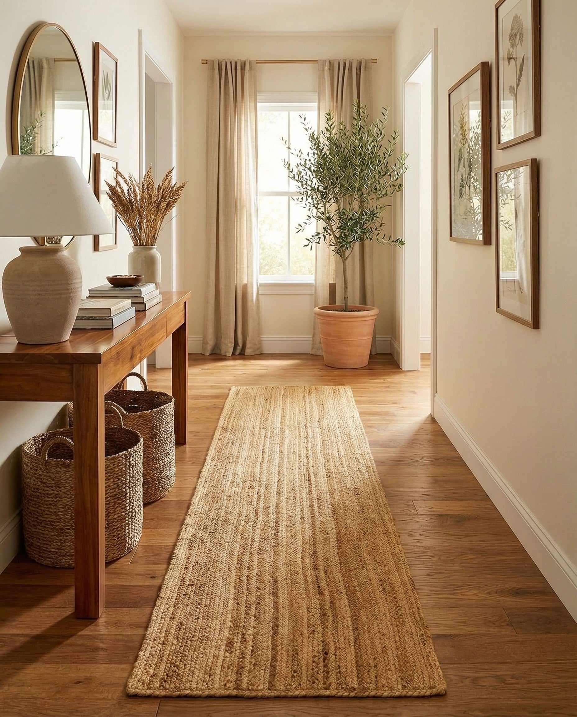  2' 7 x 13'  Hand Braided Jute Luxe Runner Rug