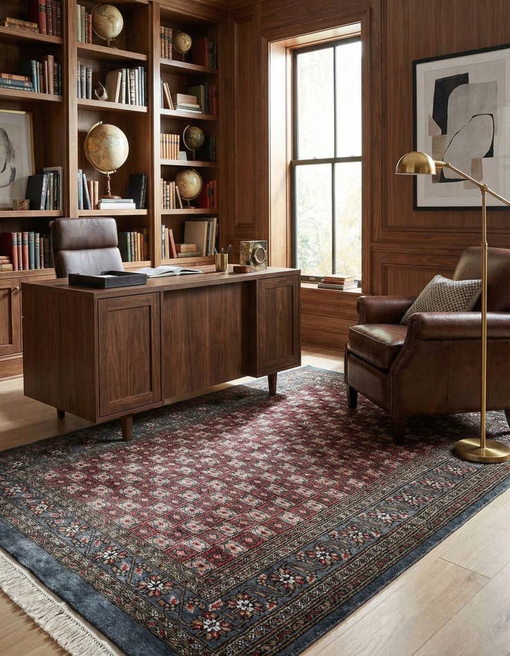 Detail image of  4' 4 x 5' 11  Hand Knotted Bokhara Oriental Rug