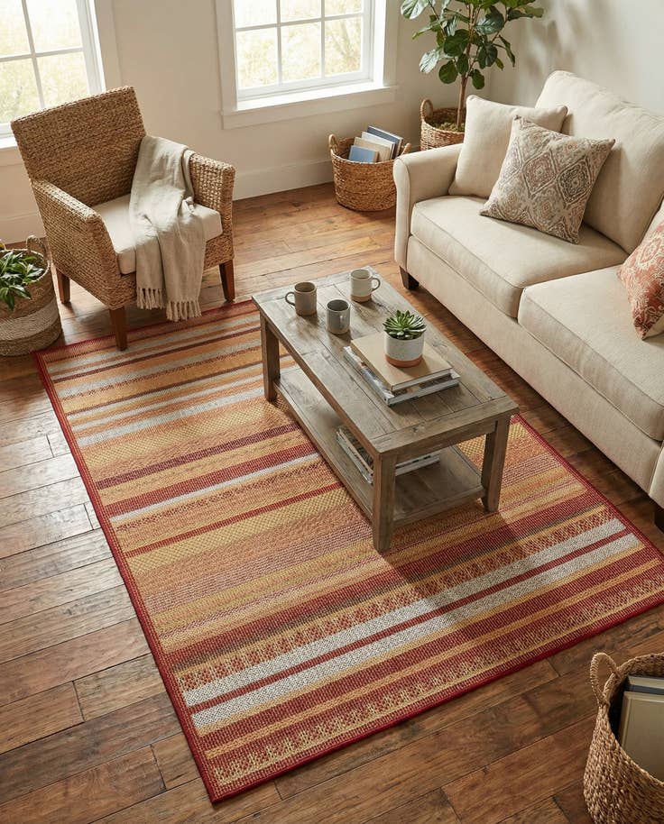 Detail image of 4' x 6' Easy-Clean Baja Indoor / Outdoor Rug