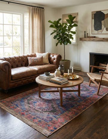 3' 5 x 6' 5 Hand Knotted Ultra Vintage Persian Wool Rug