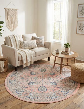 Powder Pink Whitney Round Rug