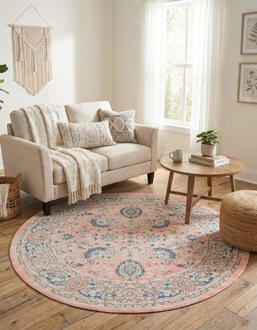Powder Pink Whitney Round Rug
