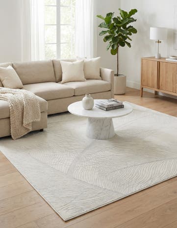 Ivory Finsbury Square Rug