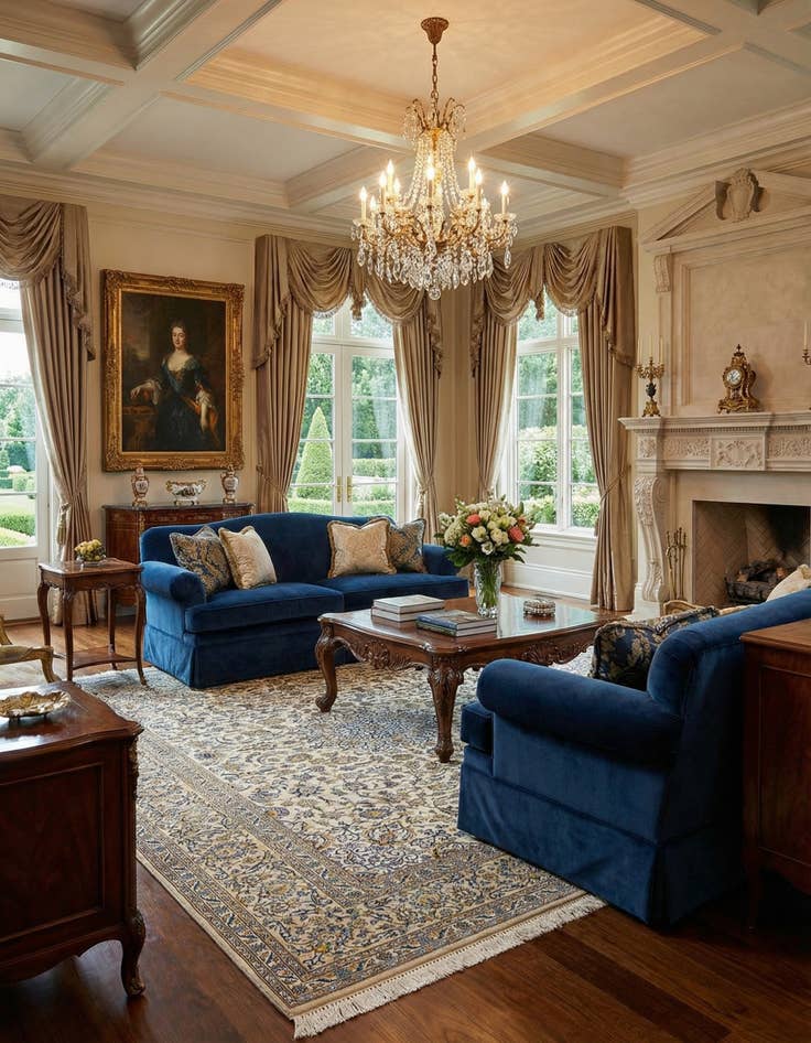 Detail image of 9' 10 x 13' 10 Kashan Wool Rug