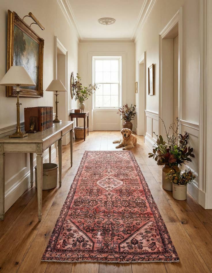 Detail image of 3' 8 x 10'  Hand Knotted Ultra Vintage Persian Wool Runner Rug