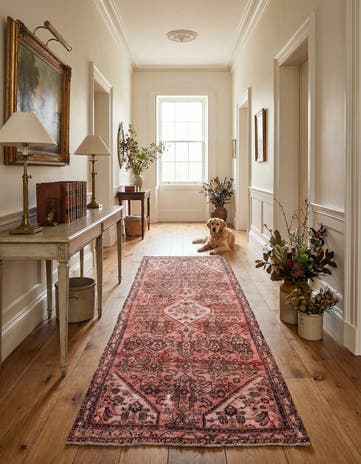 3' 8 x 10' Hand Knotted Ultra Vintage Persian Wool Runner Rug
