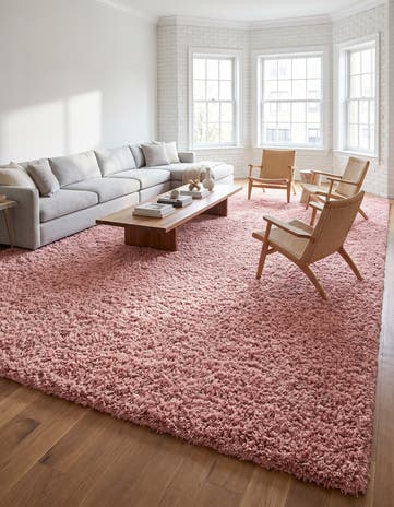 Dusty Rose Zermatt Shag Rug