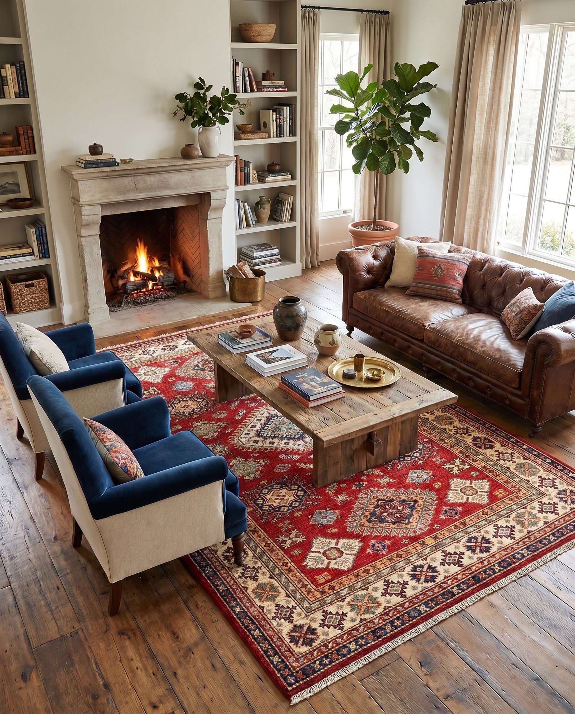 5' 5 x 8' 2 Kazak Wool Rug