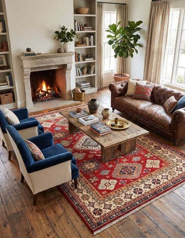 5' 5 x 8' 2 Kazak Wool Rug