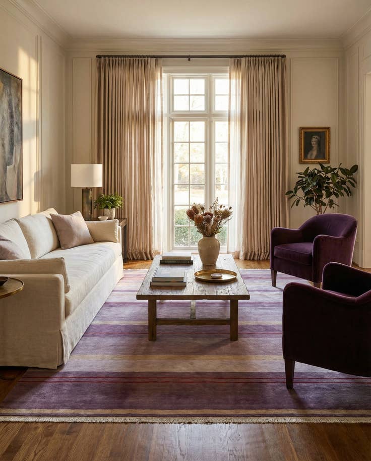 Detail image of 6' 7 x 9' 10 Hand Knotted Darya Wool Rug