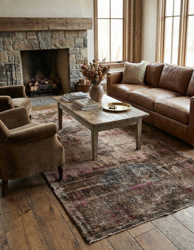 Detail image of 3' 7 x 8' 9  Hand Knotted Ultra Vintage Persian Wool Runner Rug