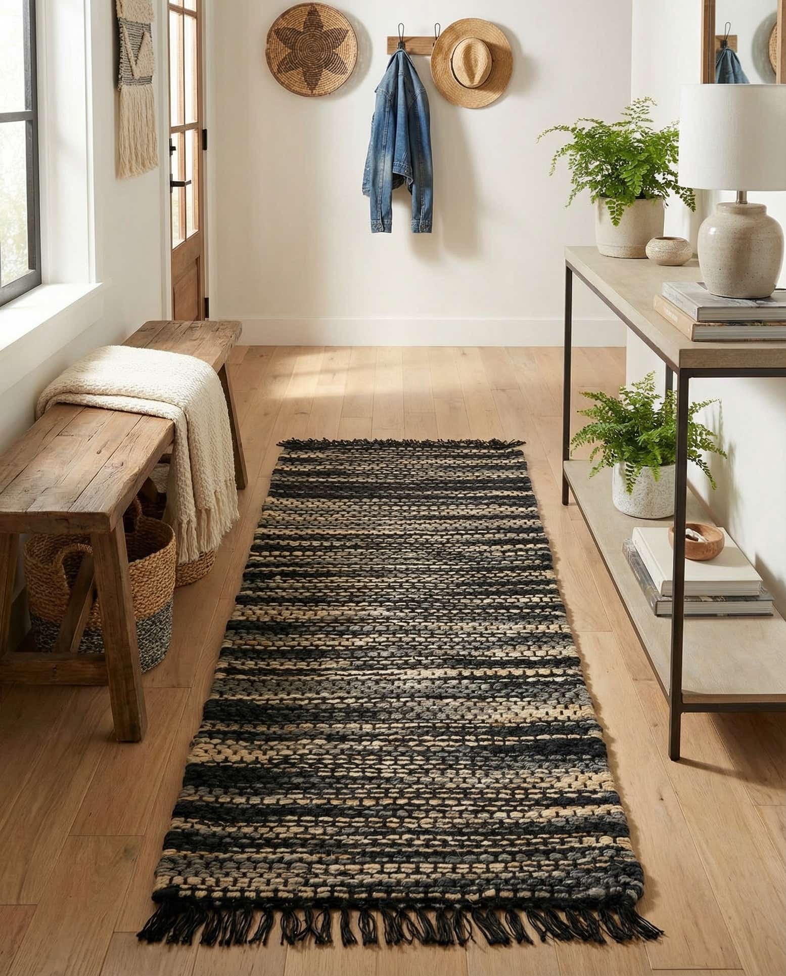 2' x 5' 1 Hand Woven Chunky Jute Runner Rug