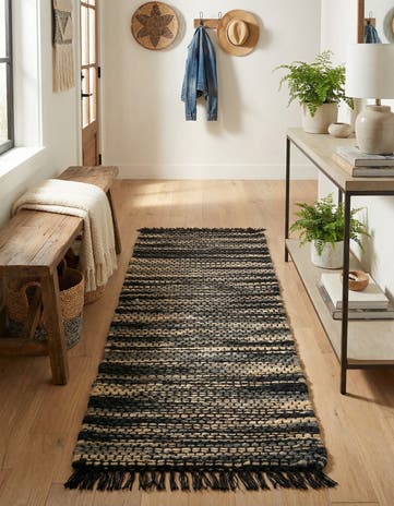2' x 5' 1 Hand Woven Chunky Jute Runner Rug