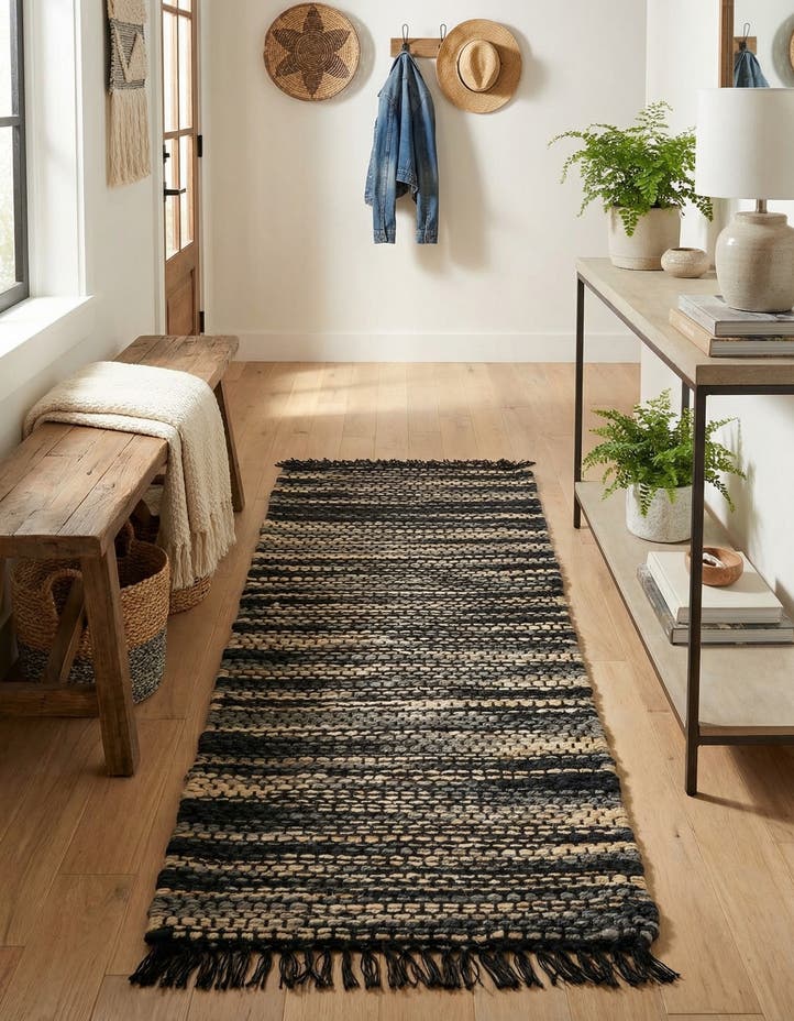 2' x 5' 1 Hand Woven Chunky Jute Runner Rug