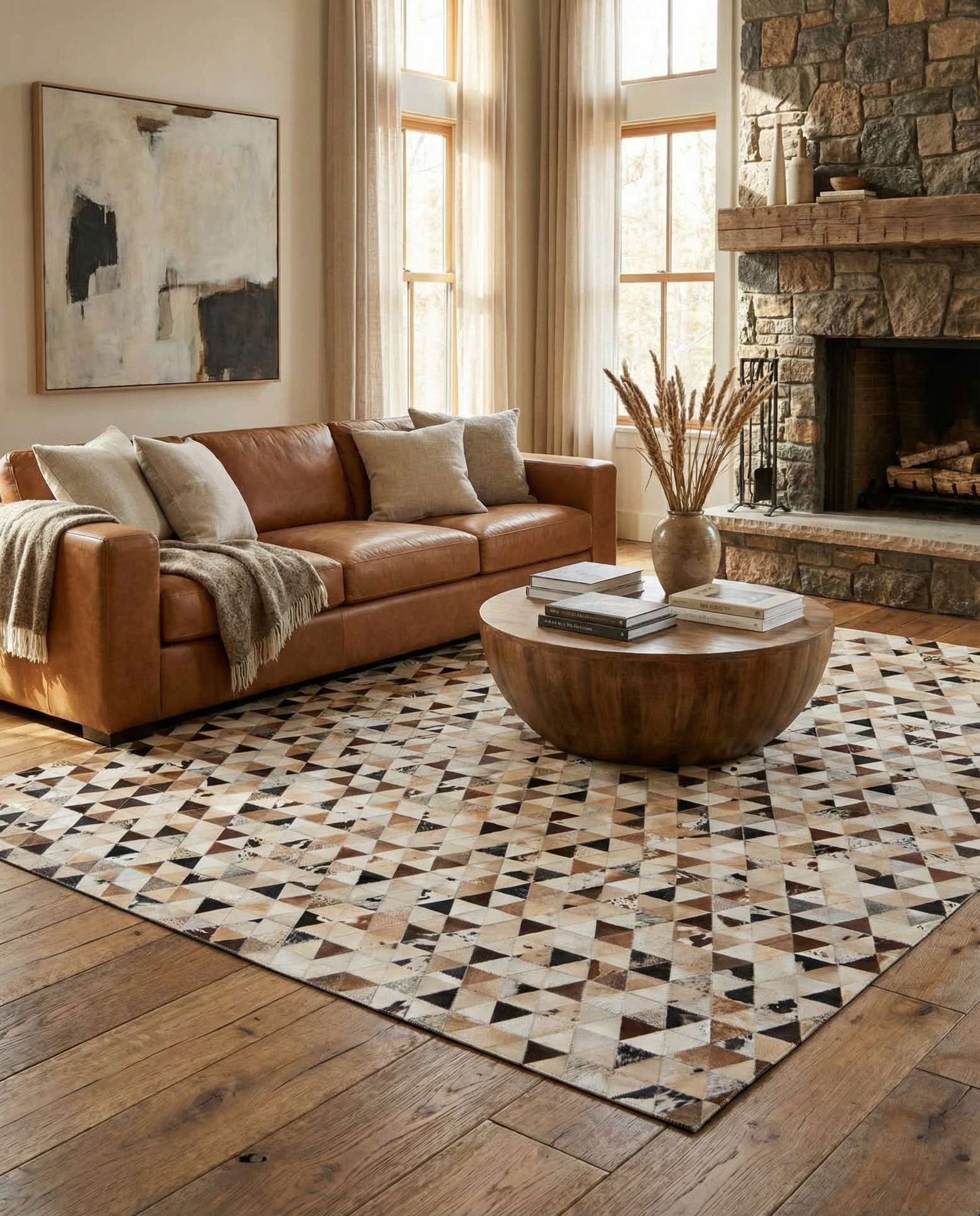 8' x 9' 10 Cowhide - Patchwork Rug