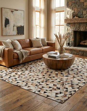8' x 9' 10 Cowhide - Patchwork Rug