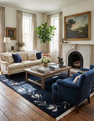 6' 9 x 9' 10 Hand Knotted Darya Wool Rug