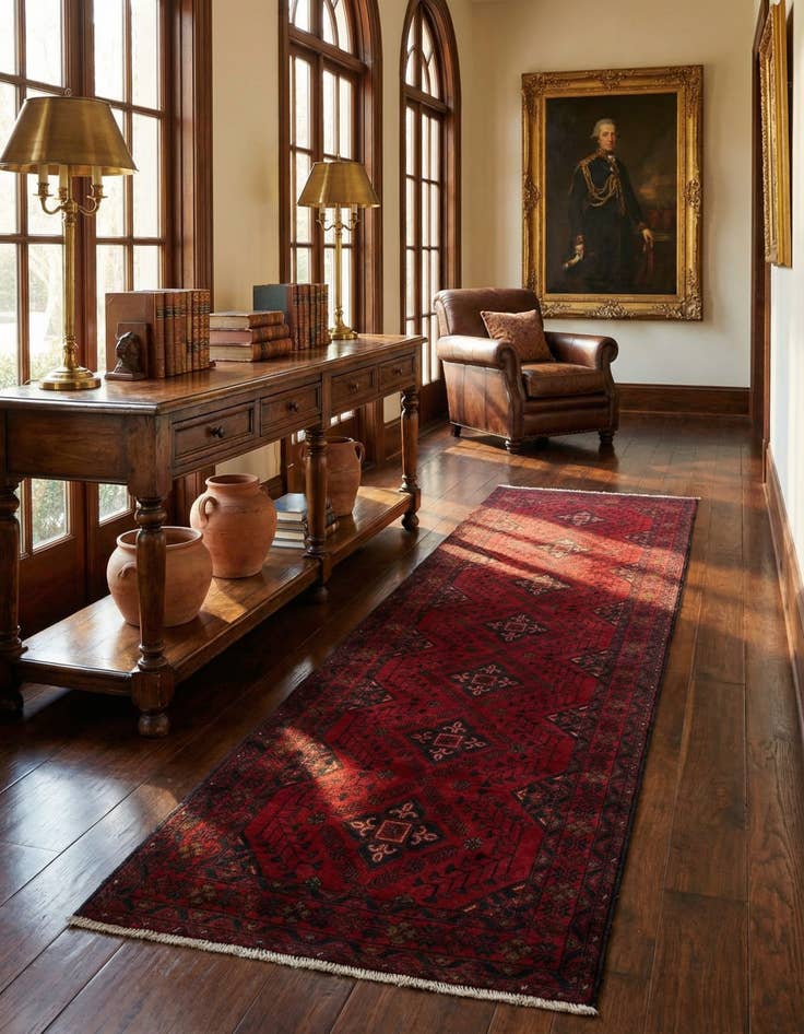 Detail image of 2' 10 x 9' 6 Hand Knotted Khal Mohammadi Wool Runner Rug