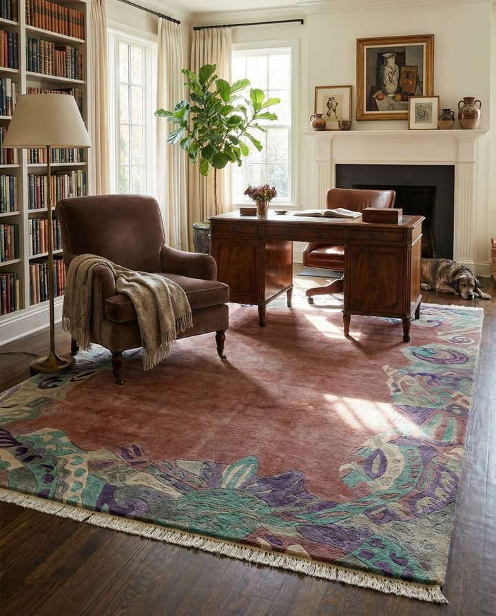 6' 7 x 9' 10 Hand Knotted Nepal Wool Rug