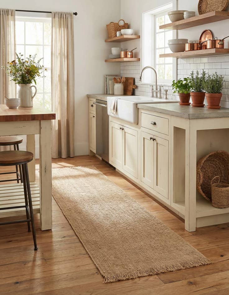 Detail image of 2' 7 x 12' Cottage Farm Runner Rug