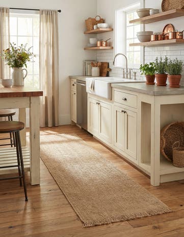 Natural Cottage Farm Runner Rug