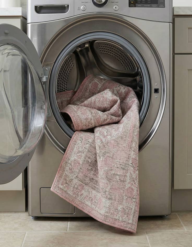 Detail image of  2' 7 x 12'  Washable Traditional Indoor / Outdoor Runner Rug