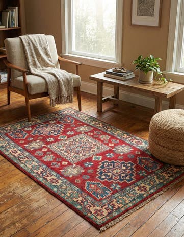 2' 8 x 4' 3 Hand Knotted Kazak Rug