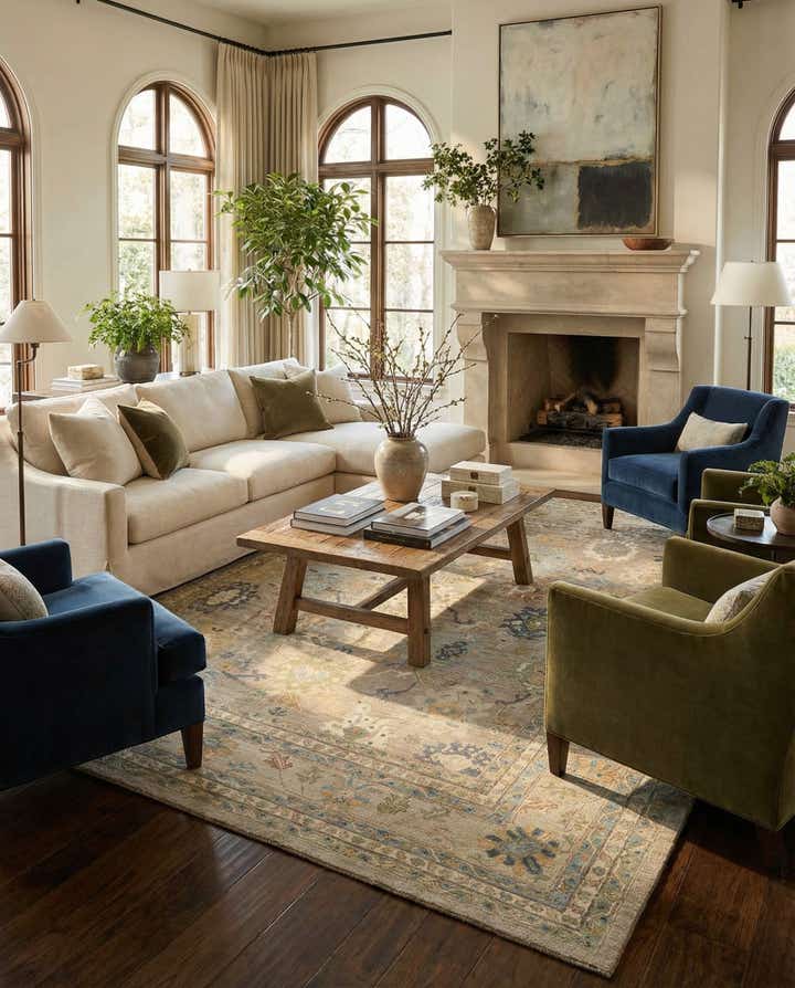 13' x 16' Hand Knotted Oushak Rug