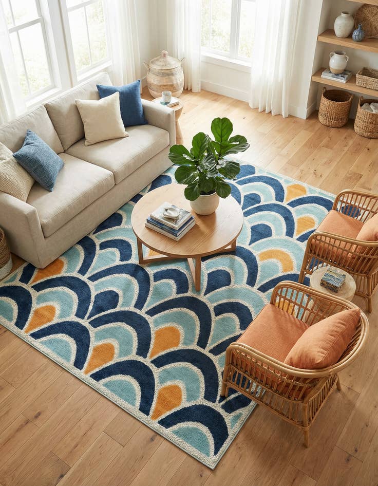 Detail image of  7' x 10'  Washable Belize Indoor / Outdoor Rug