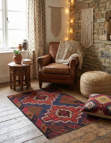 2' 10 x 4' 6 Hand Knotted Balouch Persian Wool Rug