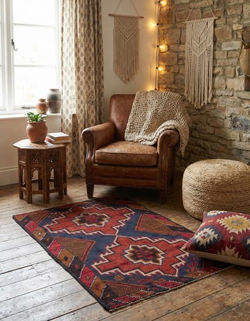 2' 10 x 4' 6 Hand Knotted Balouch Persian Wool Rug