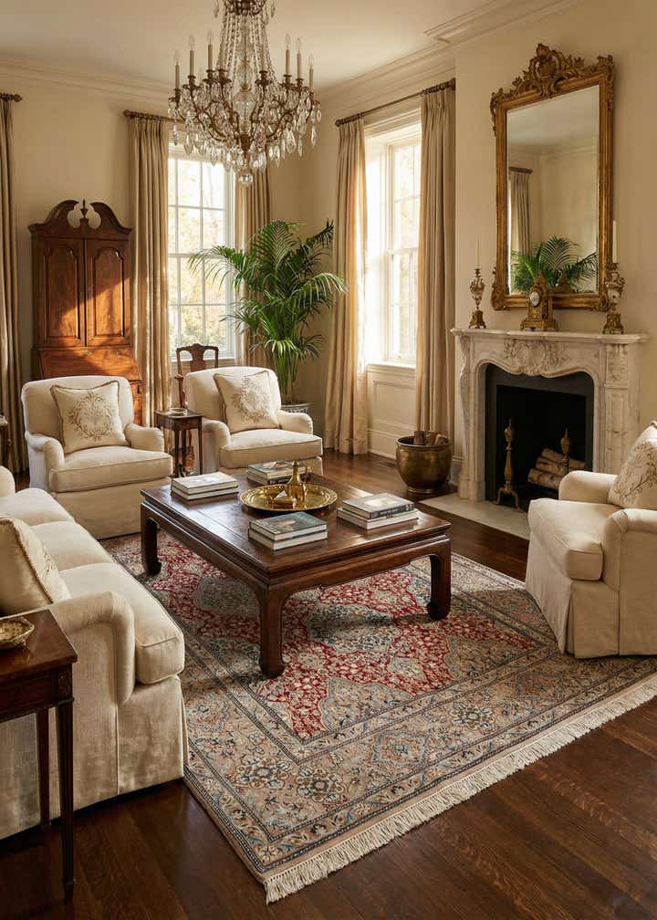 5' 3 x 8' 1 Hand Knotted Nain Persian Rug