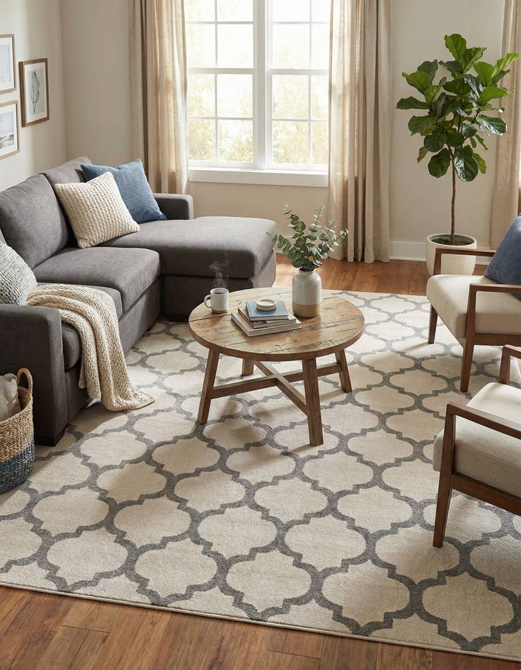 Detail image of 10' x 10' Trellis Square Rug