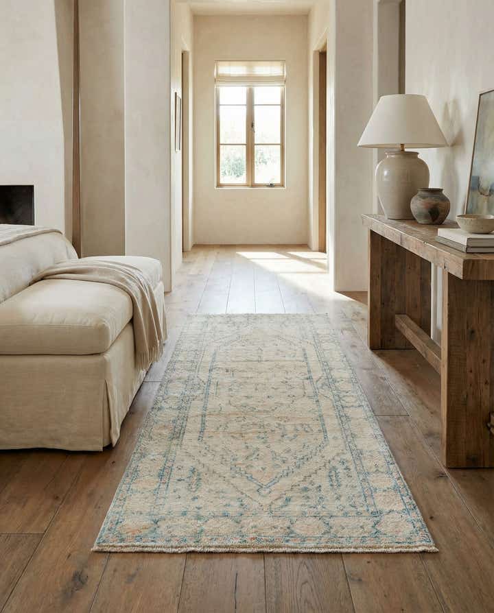3' 10 x 8' 3 Hand Knotted Moroccan Wool Runner Rug