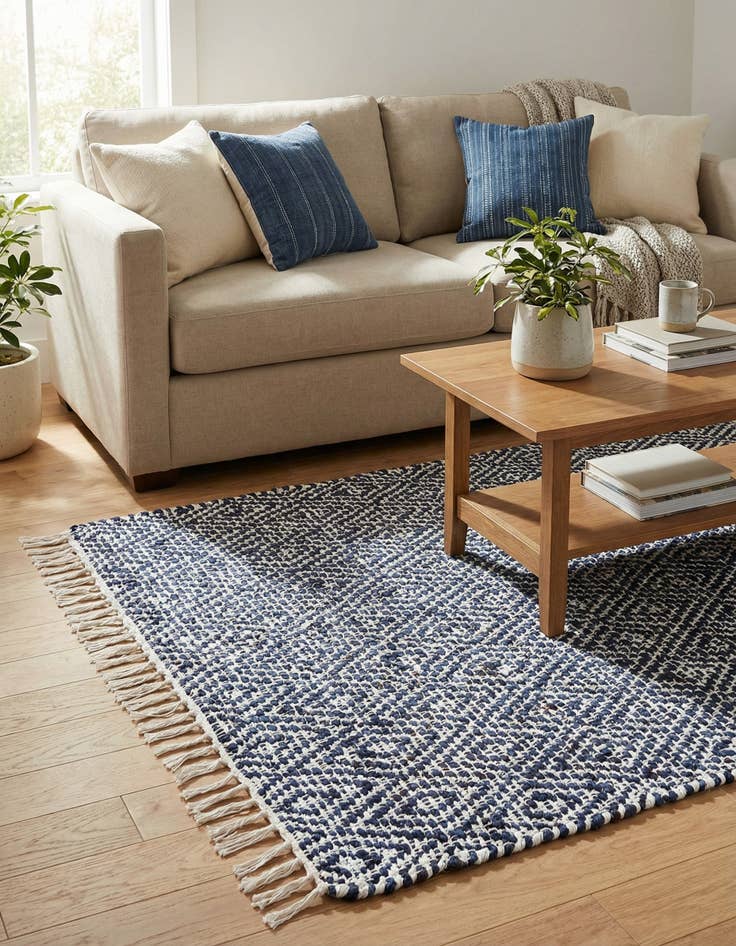 Detail image of 3' 1 x 5' 1  Hand Woven Braided Jute Rug