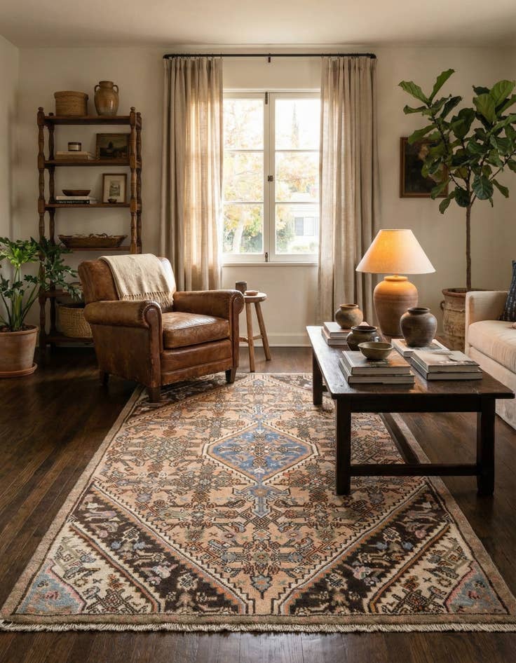 Detail image of 4' 4 x 7' 9 Hamedan Rug