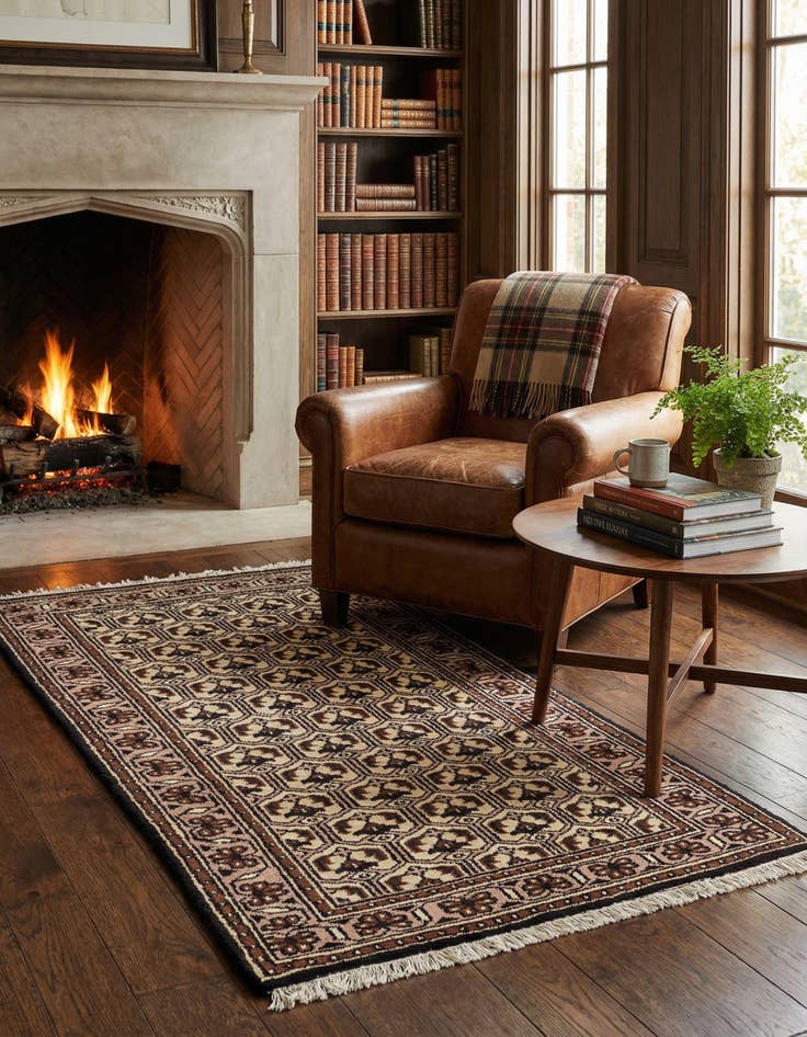 Detail image of 3' x 5' 3  Hand Knotted Ferdos Wool Rug