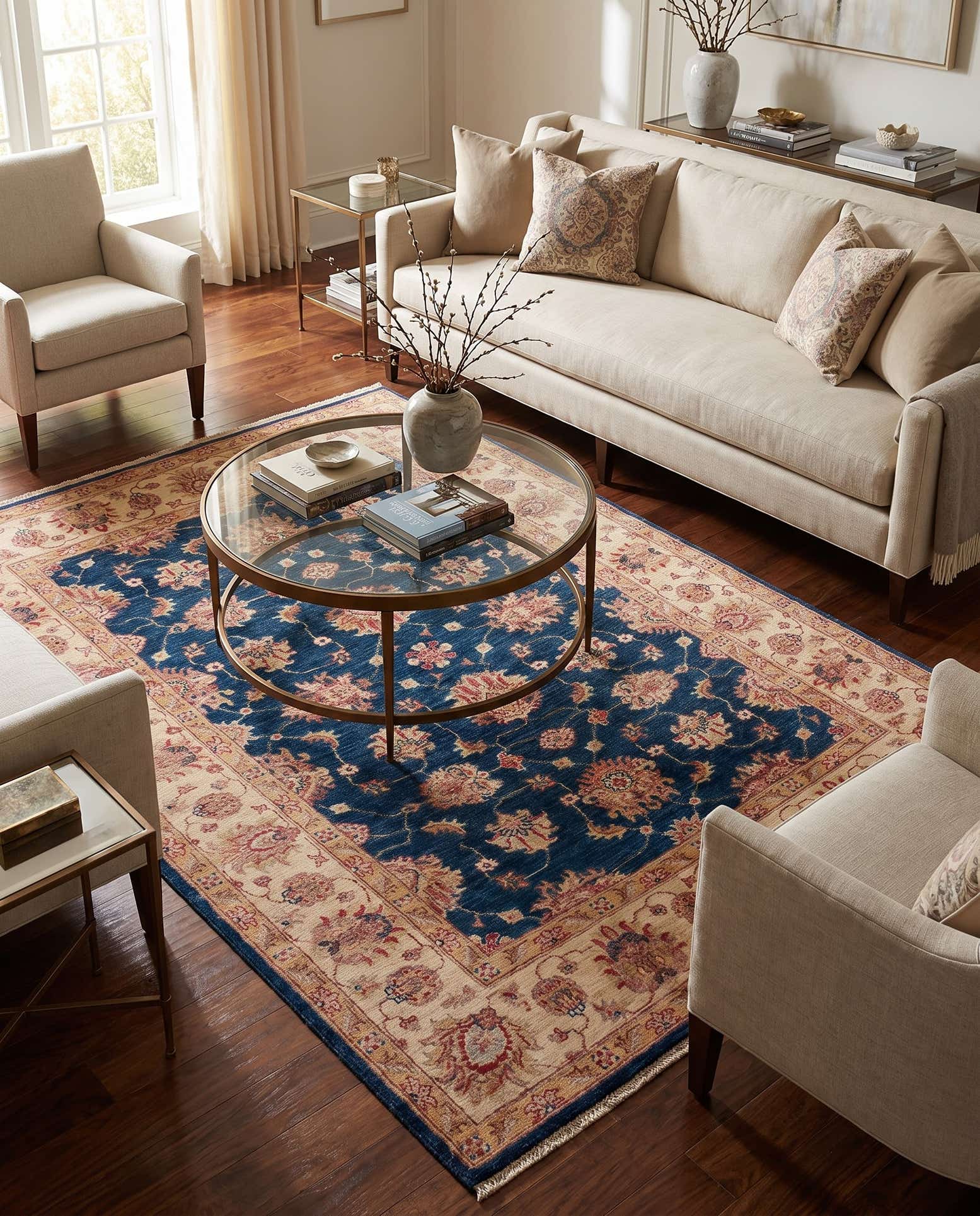 155cm x 200cm Hand Knotted Ziegler Rug