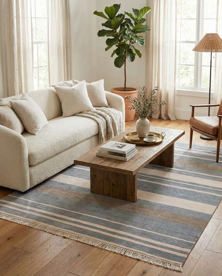 4' 9 x 6' 8 Hand Knotted Darya Wool Rug