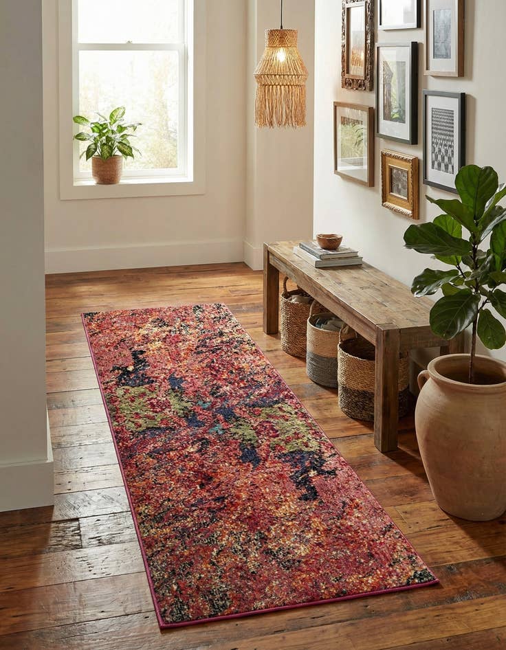 Detail image of 2' x 6'  Washable Haerfest Runner Rug