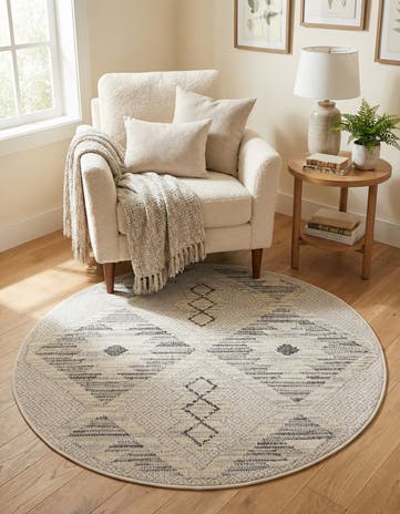 Sandy Beige Arlo Round Rug