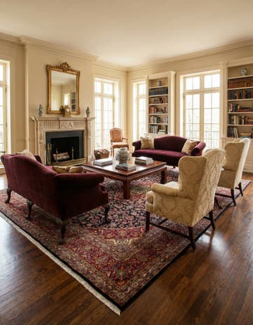 9' 7 x 13' 2 Hand Knotted Kashan Persian Rug