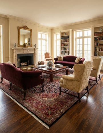 9' 7 x 13' 2 Hand Knotted Kashan Persian Rug